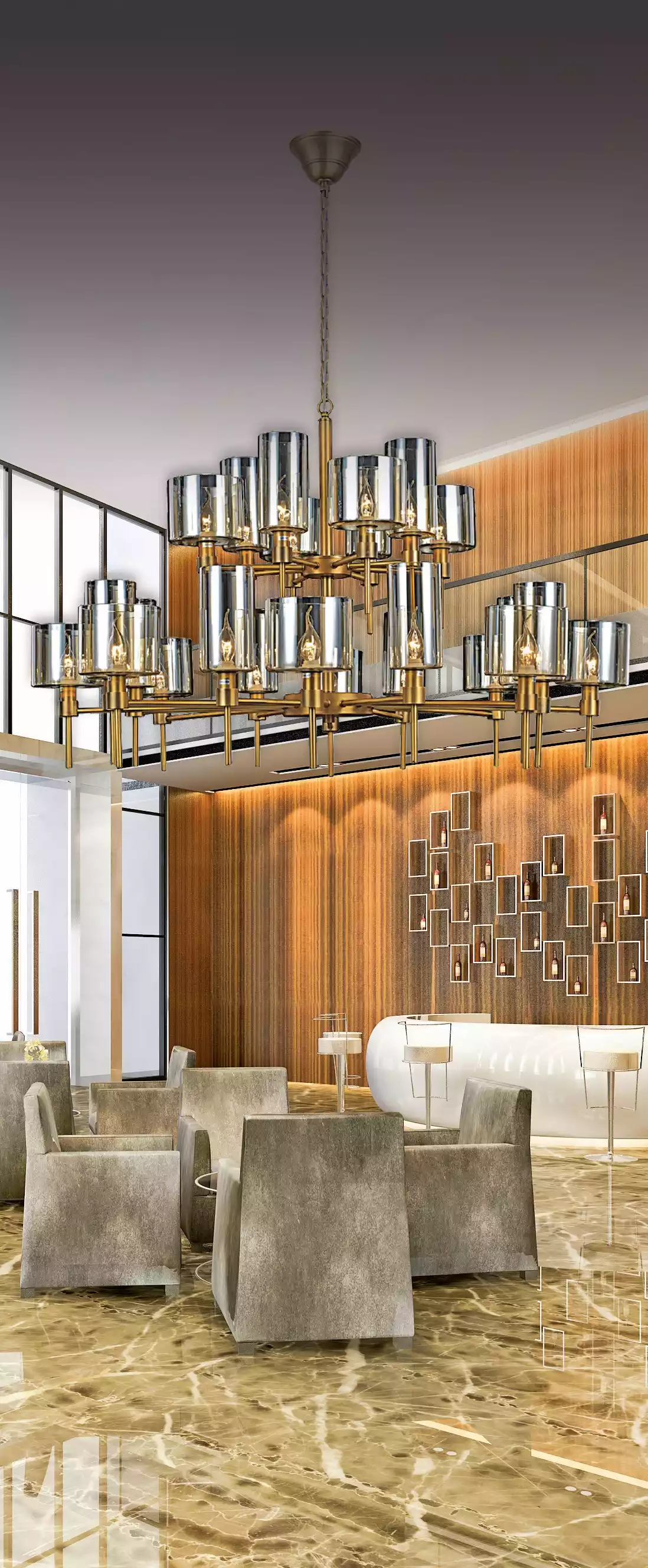 Design Lampen 95x120 Kronleuchter schön Wohnzimmer Leuchte Luxus Luster Glass