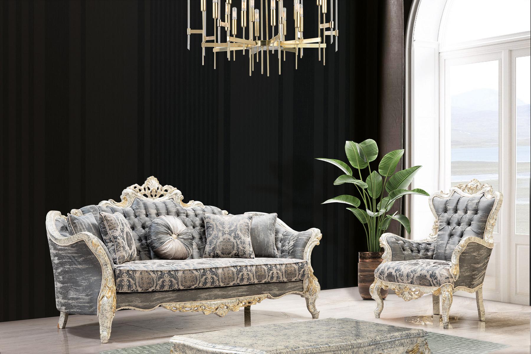 Sofagarnitur 3+1 Sitzer Wohnzimmer Sofa Couch Sessel Sofagarnitur Neu