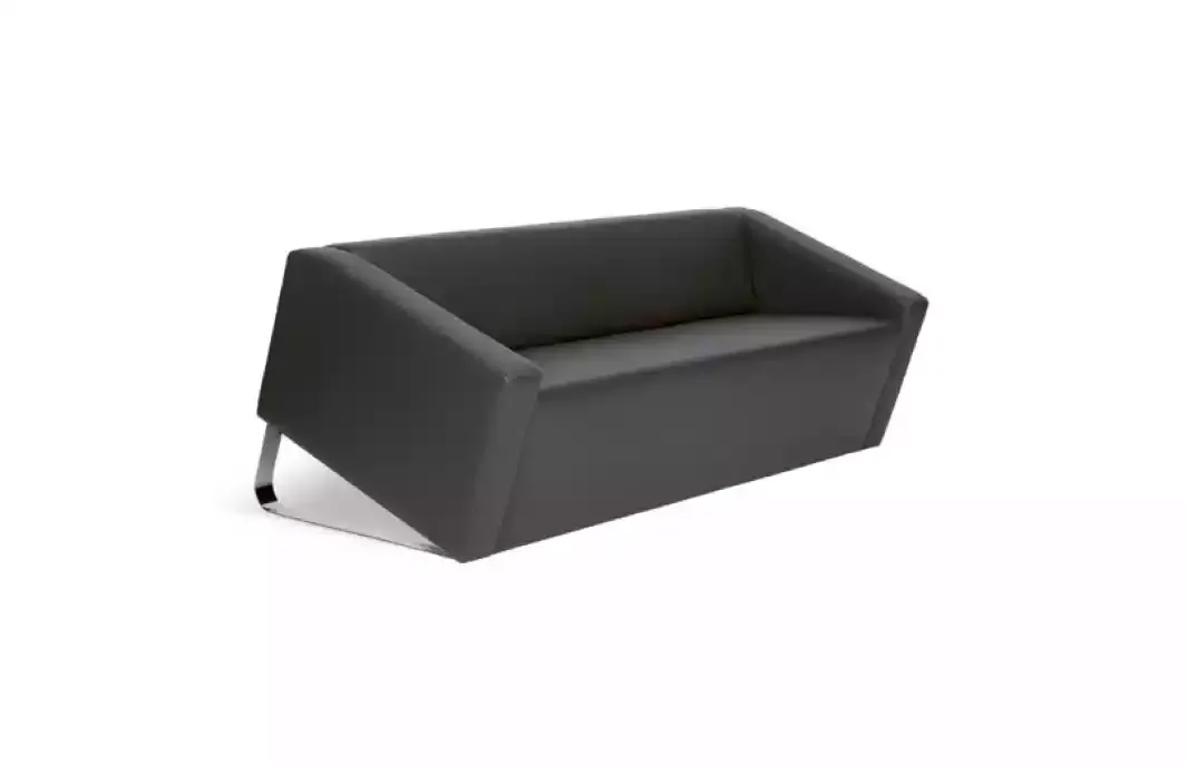 Stilvolles Sofa Büro Dreisitzer Textilcouch Wohnzimmermöbel