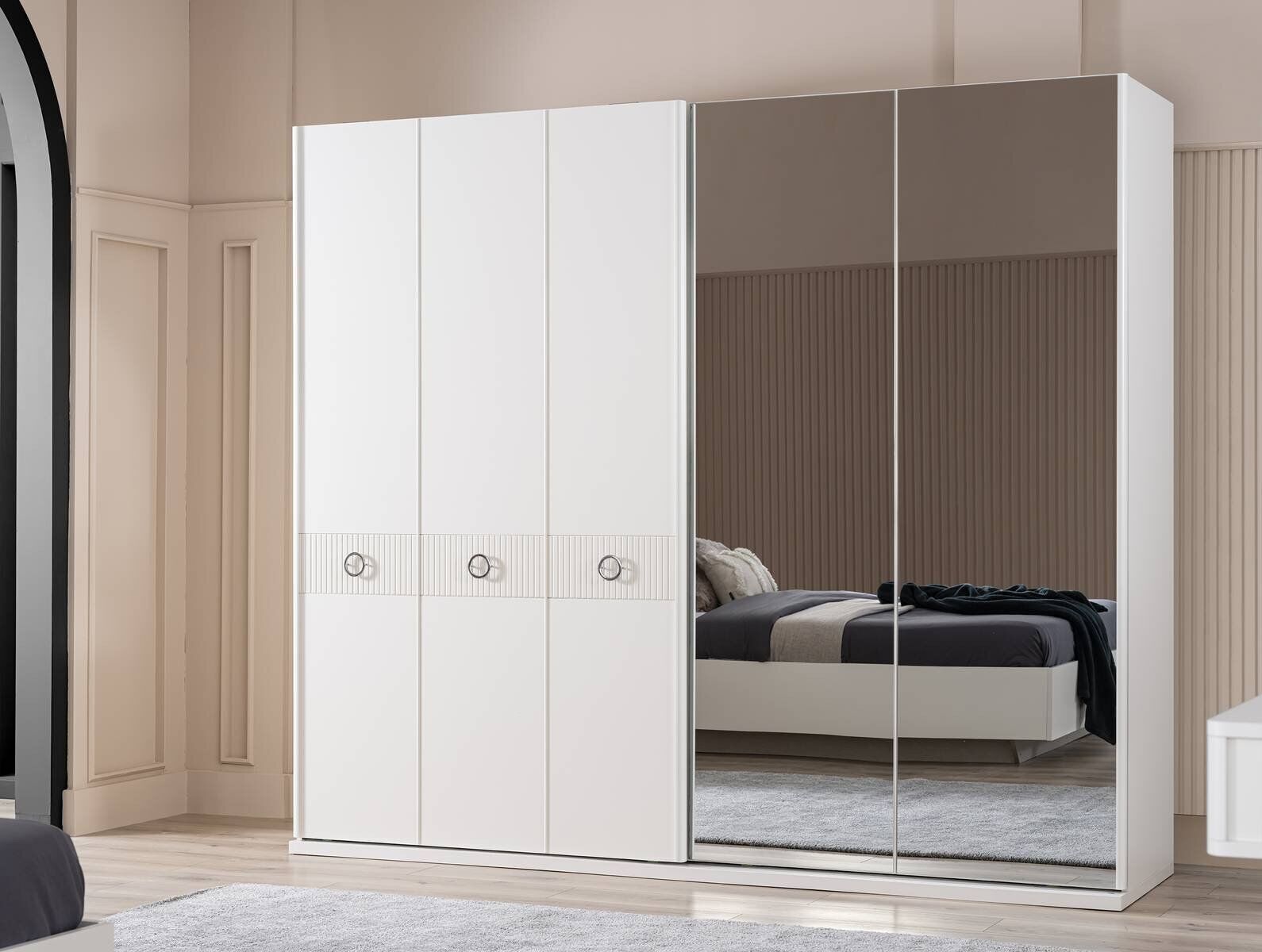 Kleiderschrank Schränke Weiß Schlafzimmer Spiegel Kleiderschränke Holz