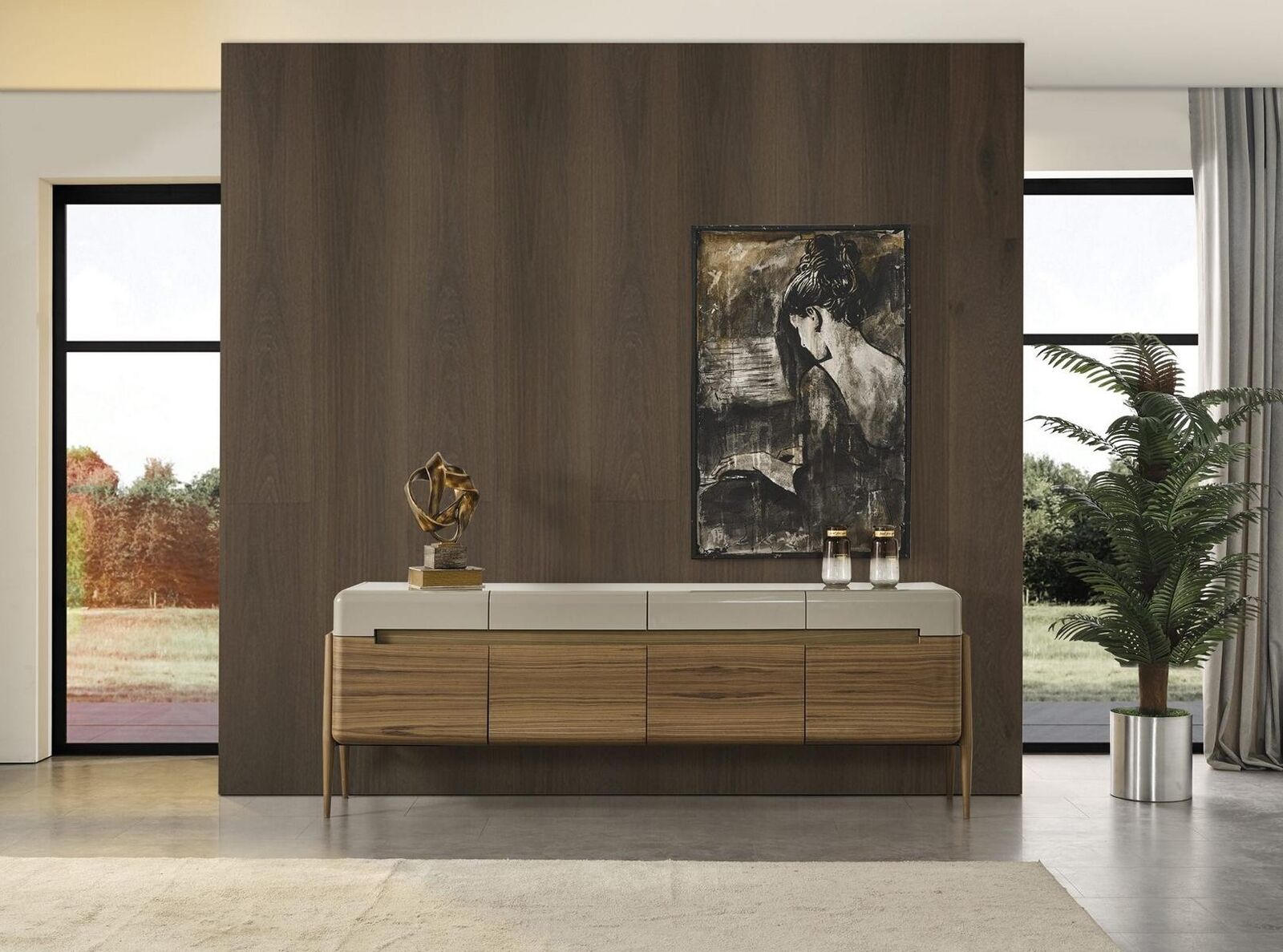 Sideboard Anrichte Kommode Holz Braun Esszimmer Schrank Kommoden