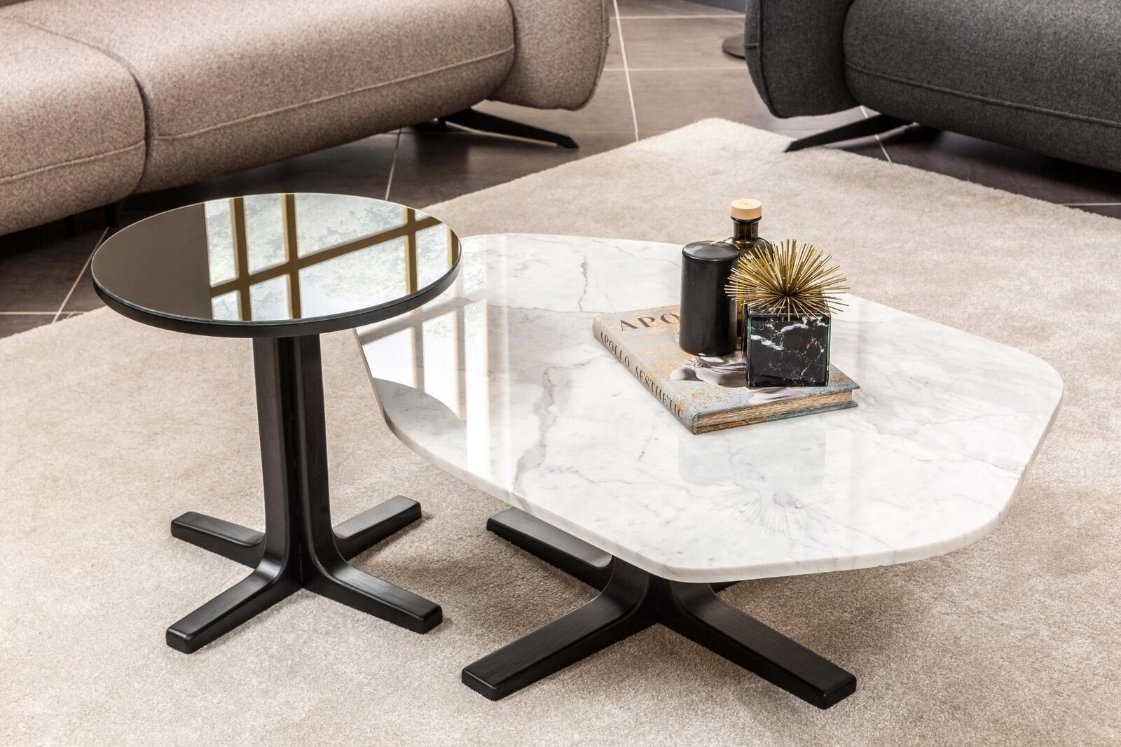 Gruppe Couchtische Kaffeetische Beisteltische Set 2tlg Luxus Tische