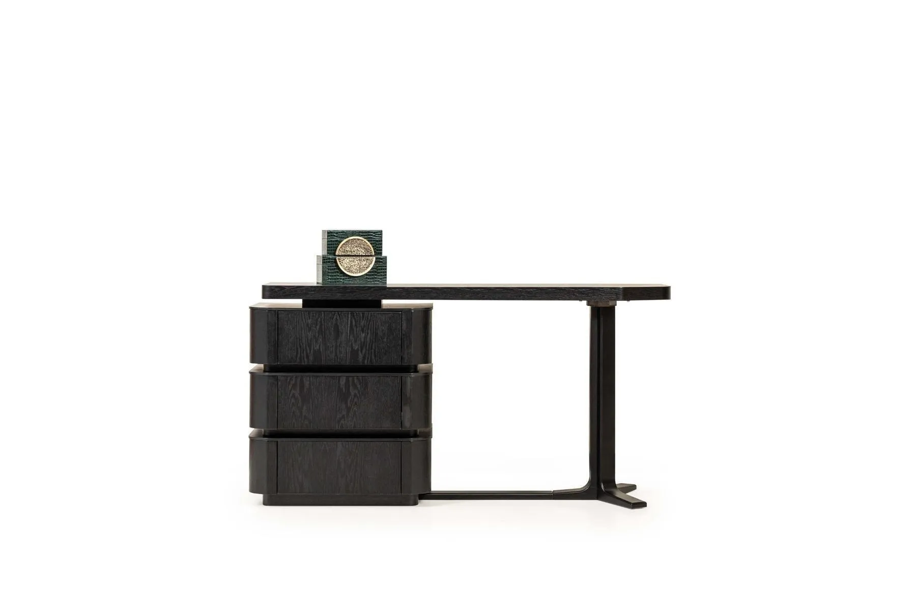 Schwarzer Schminktisch Frisiertisch Kosmetiktisch Holz Konsolentisch