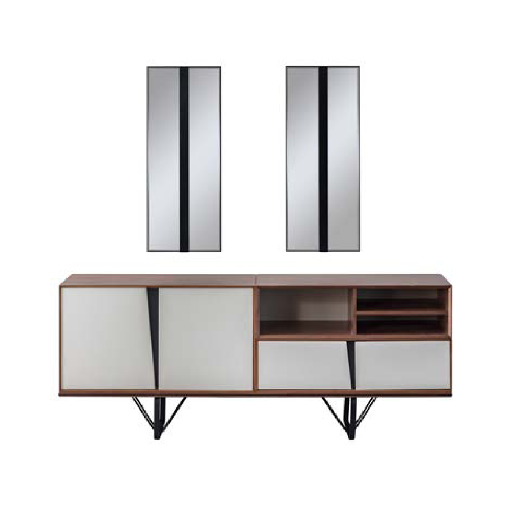 Schrank Sideboard Kommode Holzschrank Anrichte Beige Holz Esszimmer