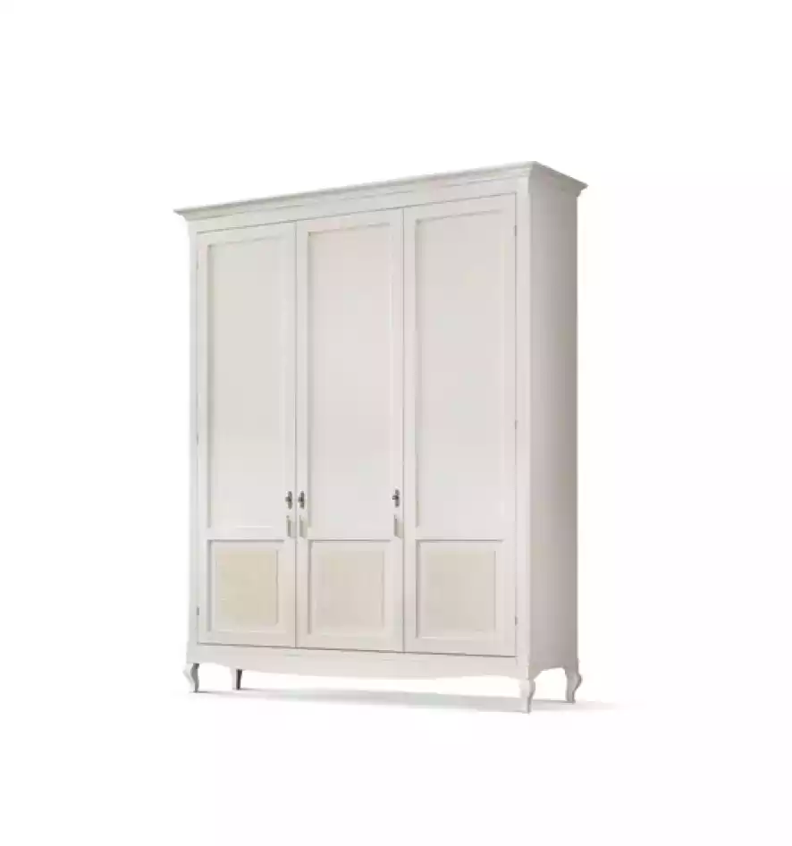 Kleiderschrank Schlafzimmer Holz Klassisch Design Möbel Weiß Schränke