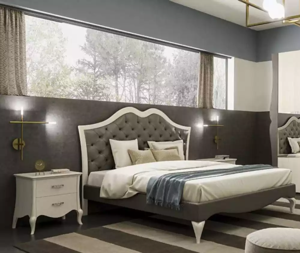 Bett Schlafzimmer Set Bett 2x Nachttisch Modern Italienische Möbel 3tlg