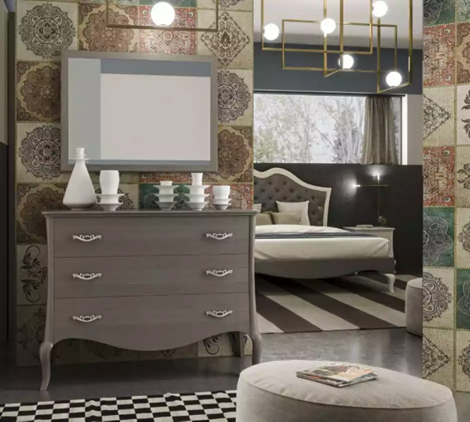 Kommode Spiegel Kommoden Schrank Luxus Regal Möbel Gruppe Neu Set 2tlg.