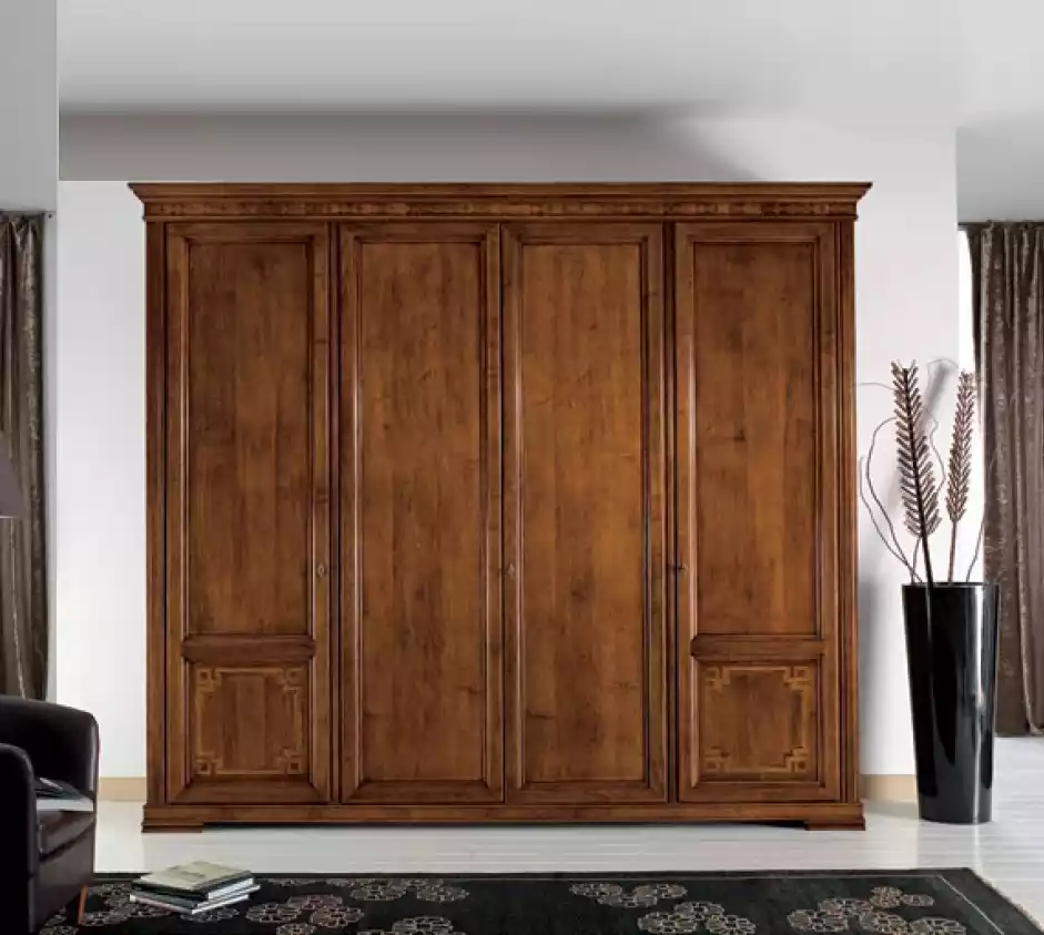 Kleiderschrank Schrank Luxus Holz Design Möbel Schlafzimmer Braun Neu