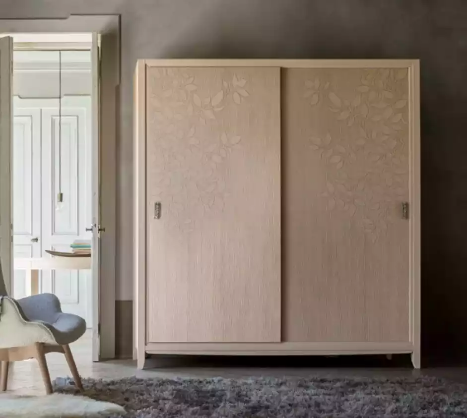 Kleiderschrank Schrank Möbel Schlafzimmer Schränke Holz Einrichtung Beige