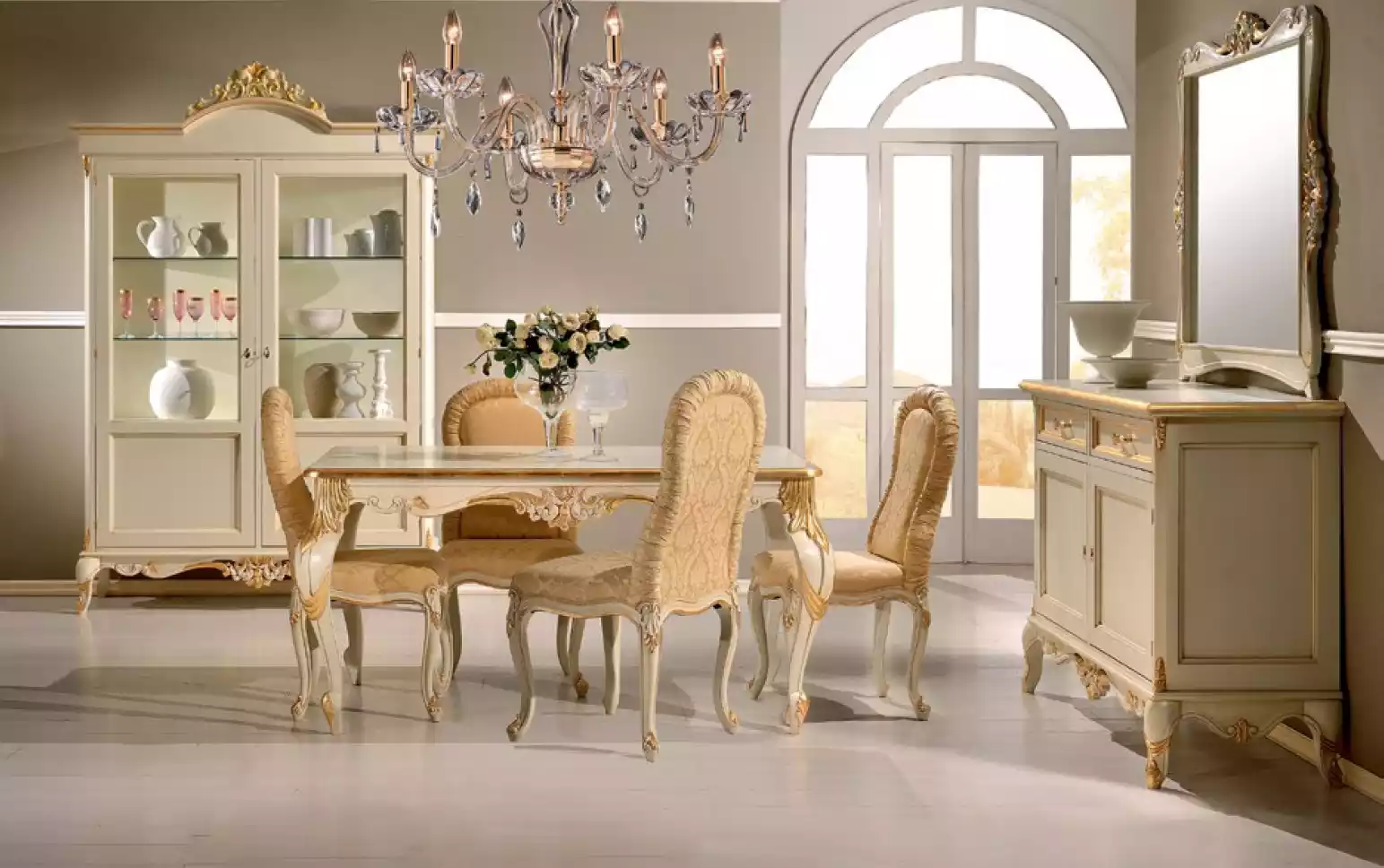 Esstisch 4 x Stühlen Esszimmer Set Essgruppe Holz 8tlg. Gruppe Garnitur