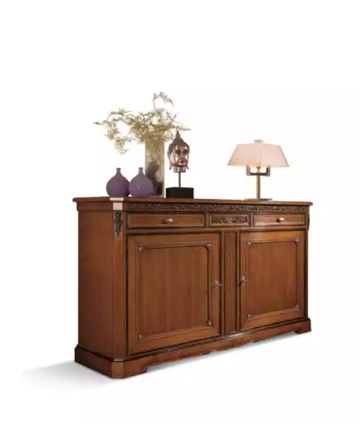 Sideboard Italienische Möbel Massiv Wohnzimmer Kommode Schrank Holz Neu