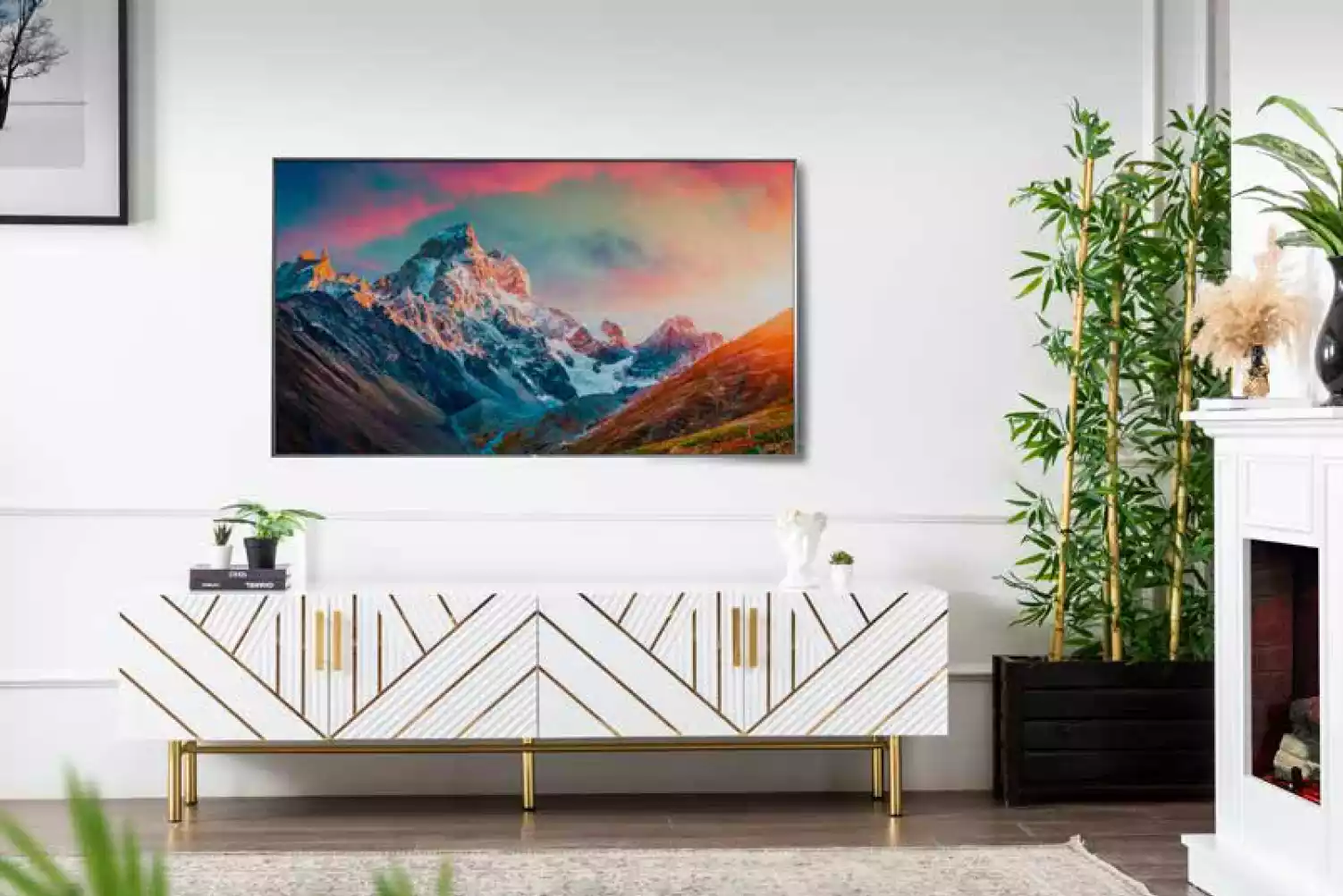 Wohnzimmer TV-Ständer Modern Holz Fernseher Ständer Schrank Möbel