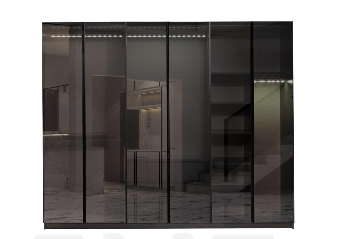 Moderner Grauer Kleiderschrank Schlafzimmer Schränke Designer Einrichtung