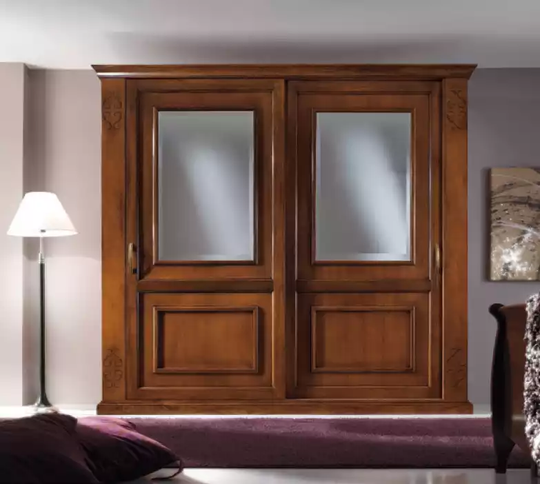 Schlafzimmer Kleiderschrank Holz Luxus Klassischer Design Schrank