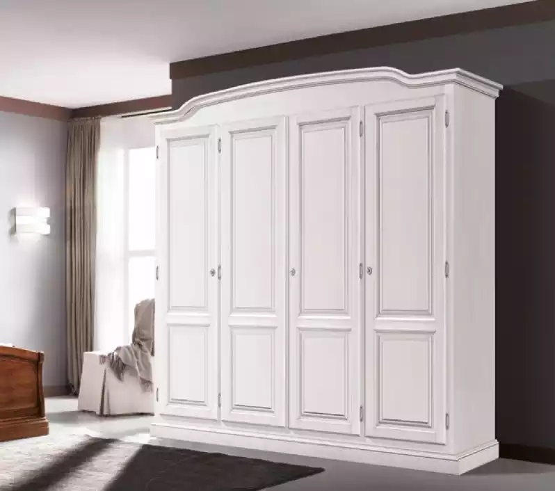 Schrank Schlafzimmer Holz Weiß Kleiderschrank Klassische Designer