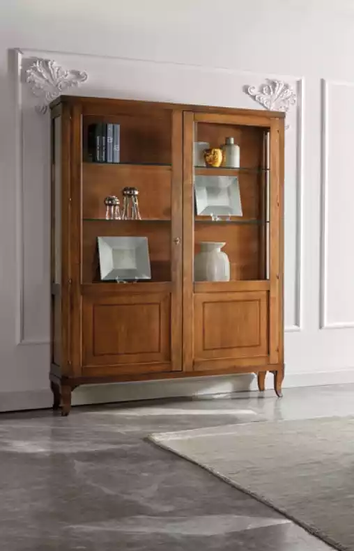 Vitrine Braun Esszimmer Luxus Möbel Holz Klassischе Design Möbel