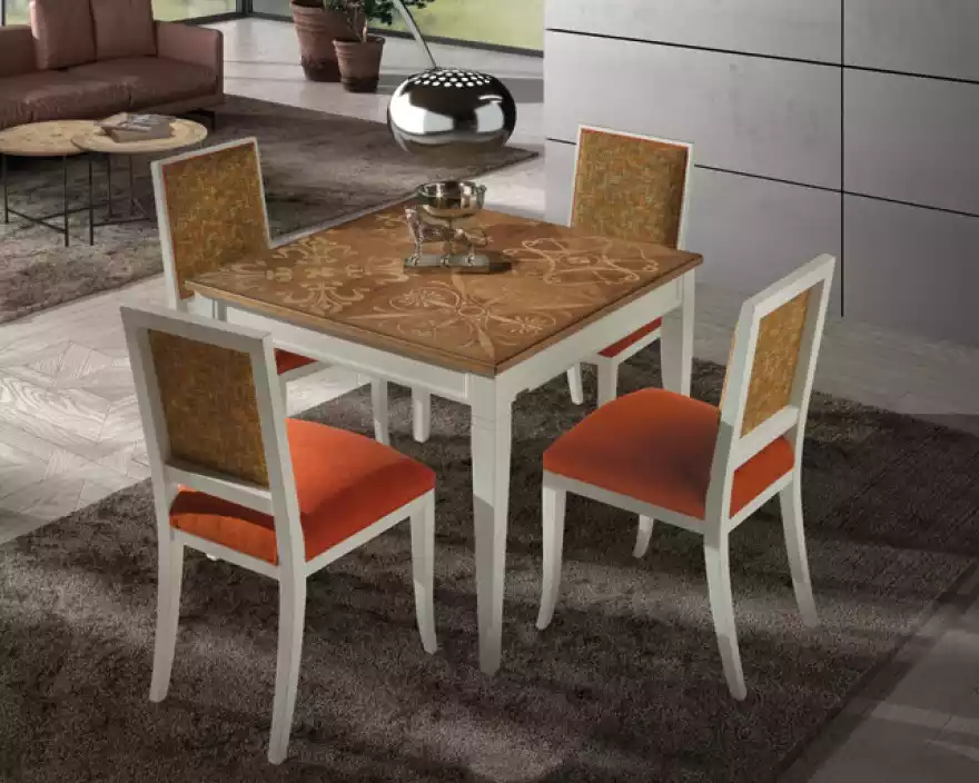 Esstisch Garnitur Esszimmer Möbel Einrichtung 4 Stühle Set 5tlg. Neu