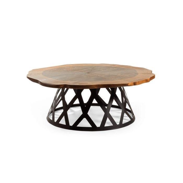 Design Couchtisch Luxus Rund Form Metall Elegantes Wohnzimmer neu
