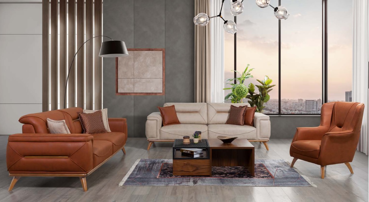 Wohnzimmer Designer Sitzmöbel Sofagarnituren 3-Sitzer Polstersessel 3tlg