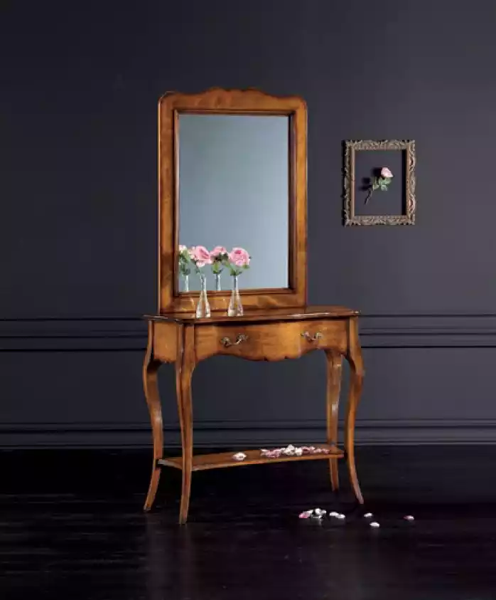 Konsolen Schminktisch Kosmetik Tisch Spiegel Sideboard 2tlg. Set