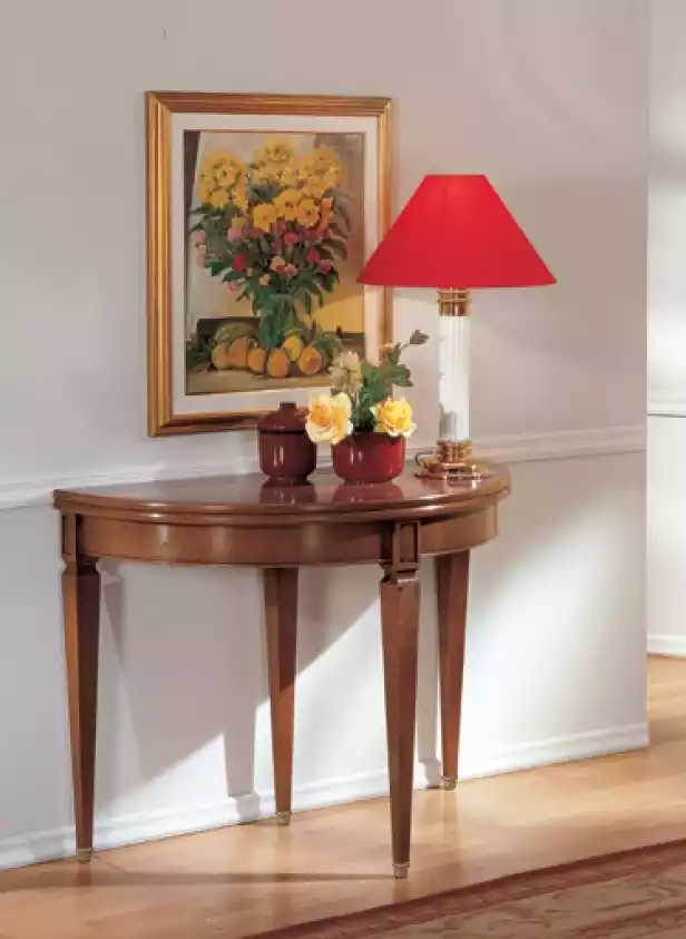 Braunes Konsolentisch Massivholz Möbel Design Luxus Wohnzimmermöbel