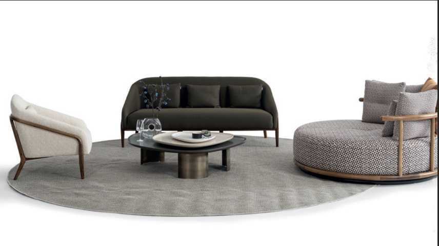 Designen Wohnzimmer Set 2x Sofa mit Sessel Luxus Möbel Sofagarnitur Couch