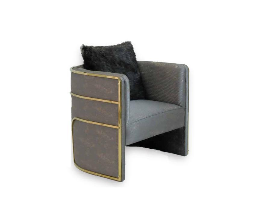 Einsitzer Sessel Hotel Möbel Einrichtung Galerie Lounge Einsitzer Stoff