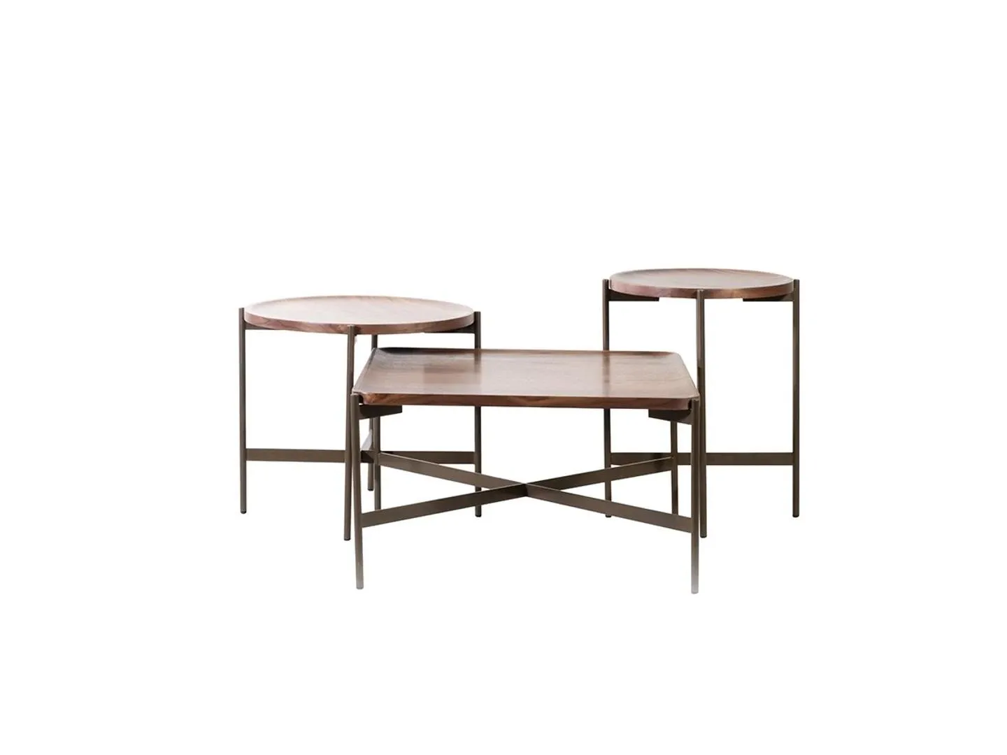 Wohnzimmer Set 3tlg Modern Couchtisch mit 2x Beistelltisch Design
