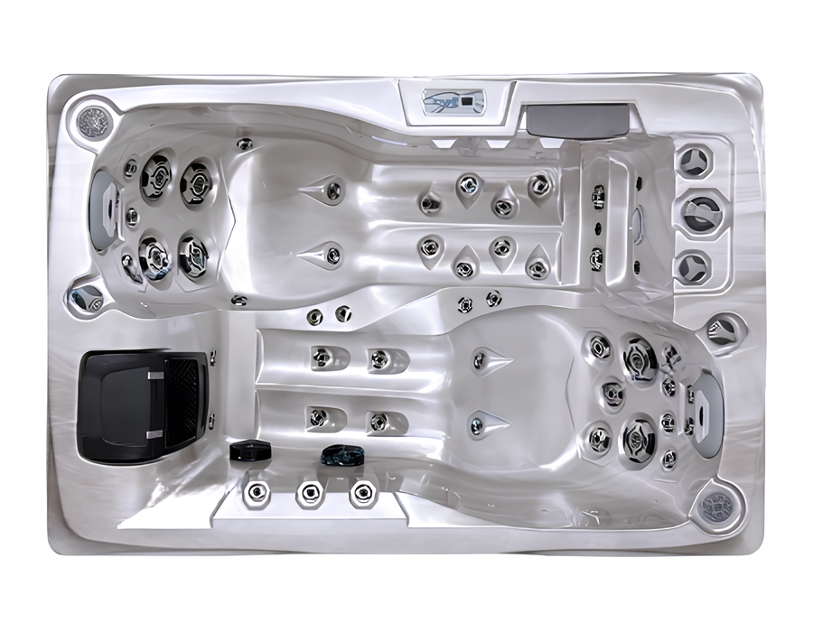 Hydromassagewanne Whirlpool Massagedüsen Sprudelbad Massagebad 200x135 cm
