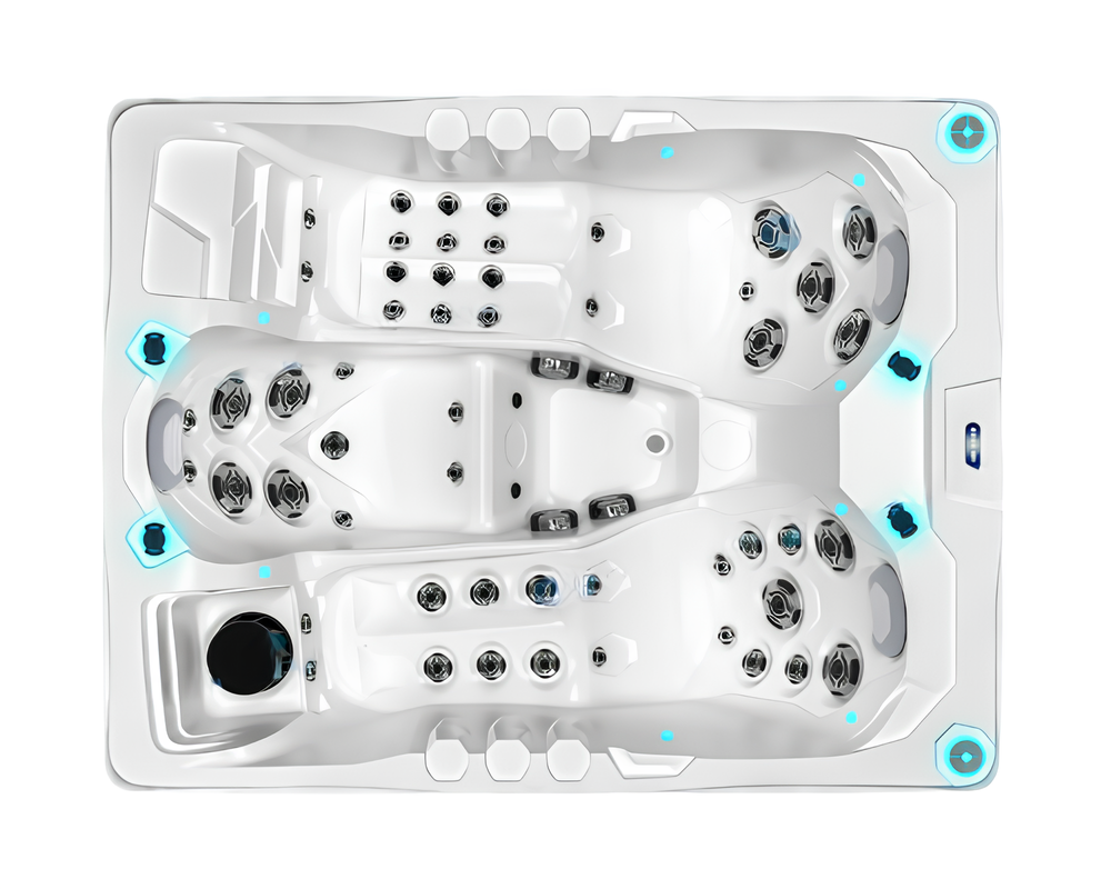 Whirlpool Whirlwanne Spa-Bad Sprudelwanne Außenwhirlpool Relaxpool 213x165 cm