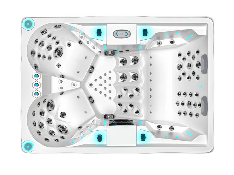 Whirlwanne Sprudelbad Whirlpool Außenwhirlpool Hydromassagewanne 210x150 cm