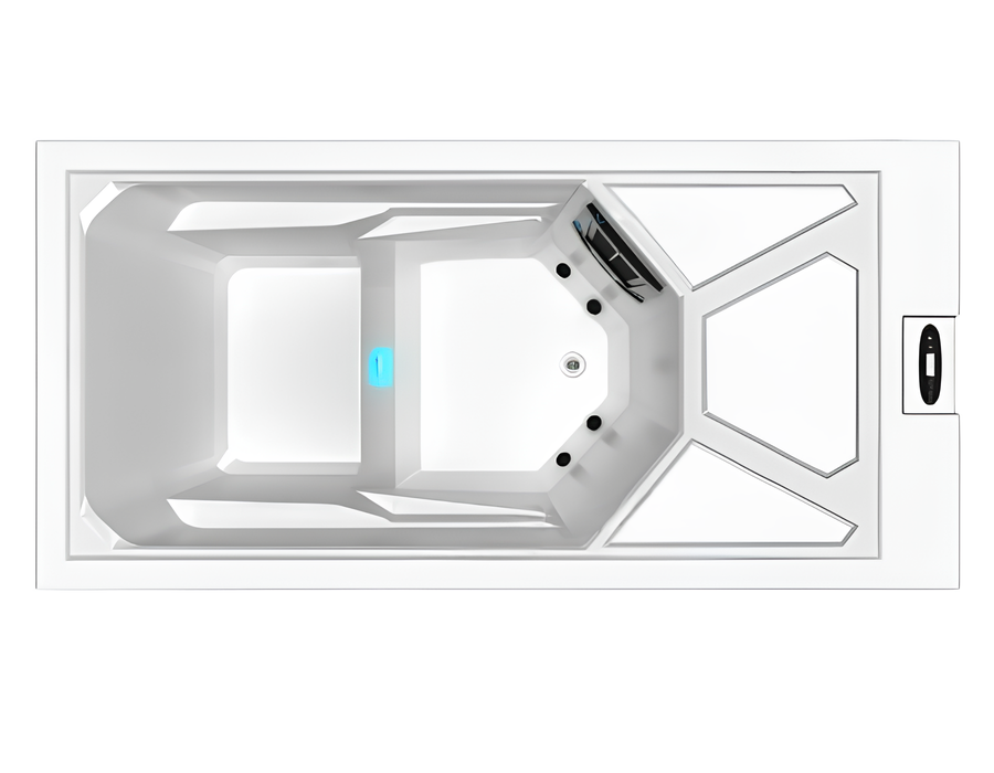 Whirlpool Erkältungsbad Outdoor-Kaltwasser-Spa Relaxpool Massagebad 215x105 cm