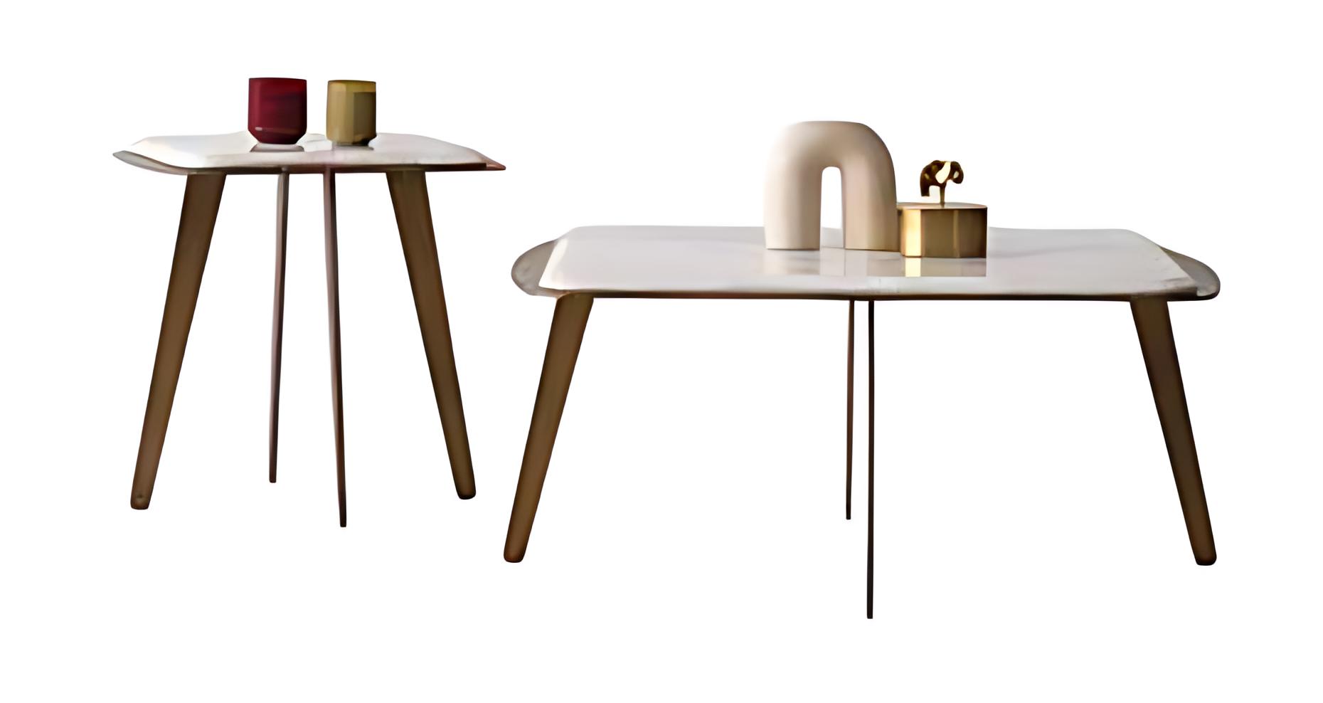 Eleganter Couchtisch mit zwei stilvollen Beistelltischen