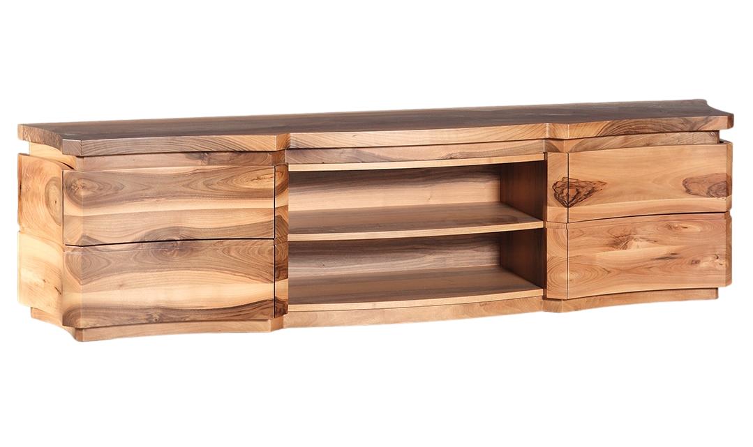 Elegante braune Holzkonsole im stilvollen Design