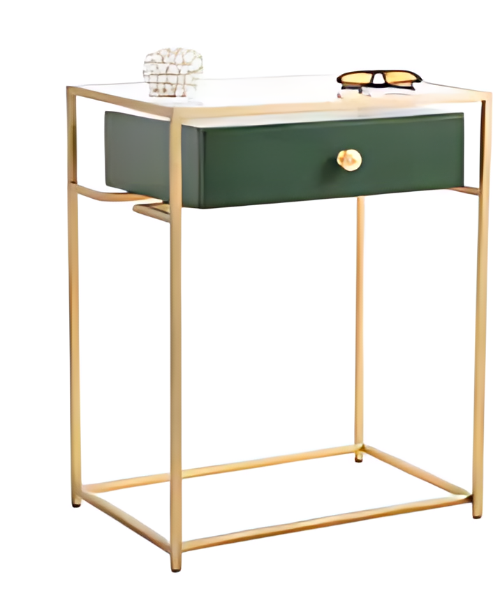 Schmaler Konsolentisch – zeitlos, elegant Beistelltisch Gold Grün