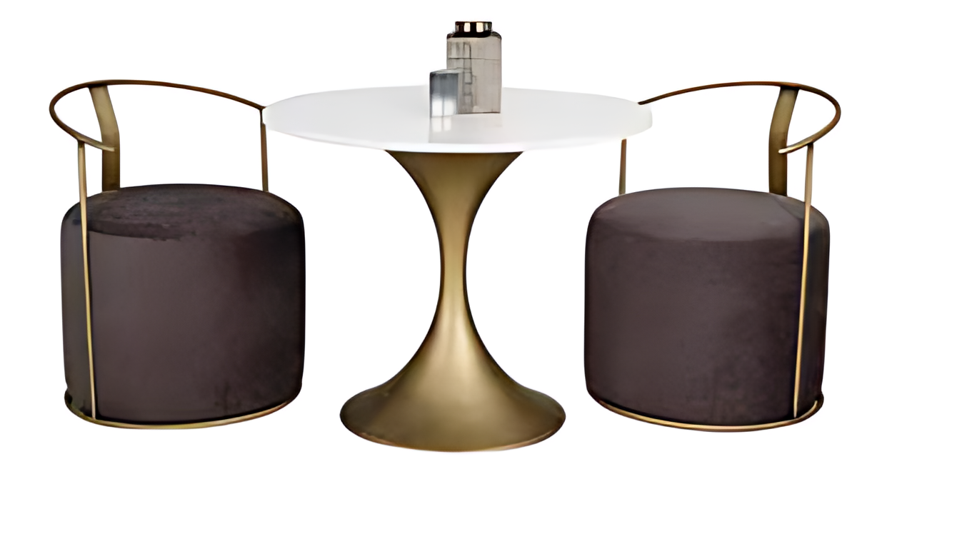 Design Restaurant Einrichtung Bistro Tisch Lounge Sessel 3tlg Set