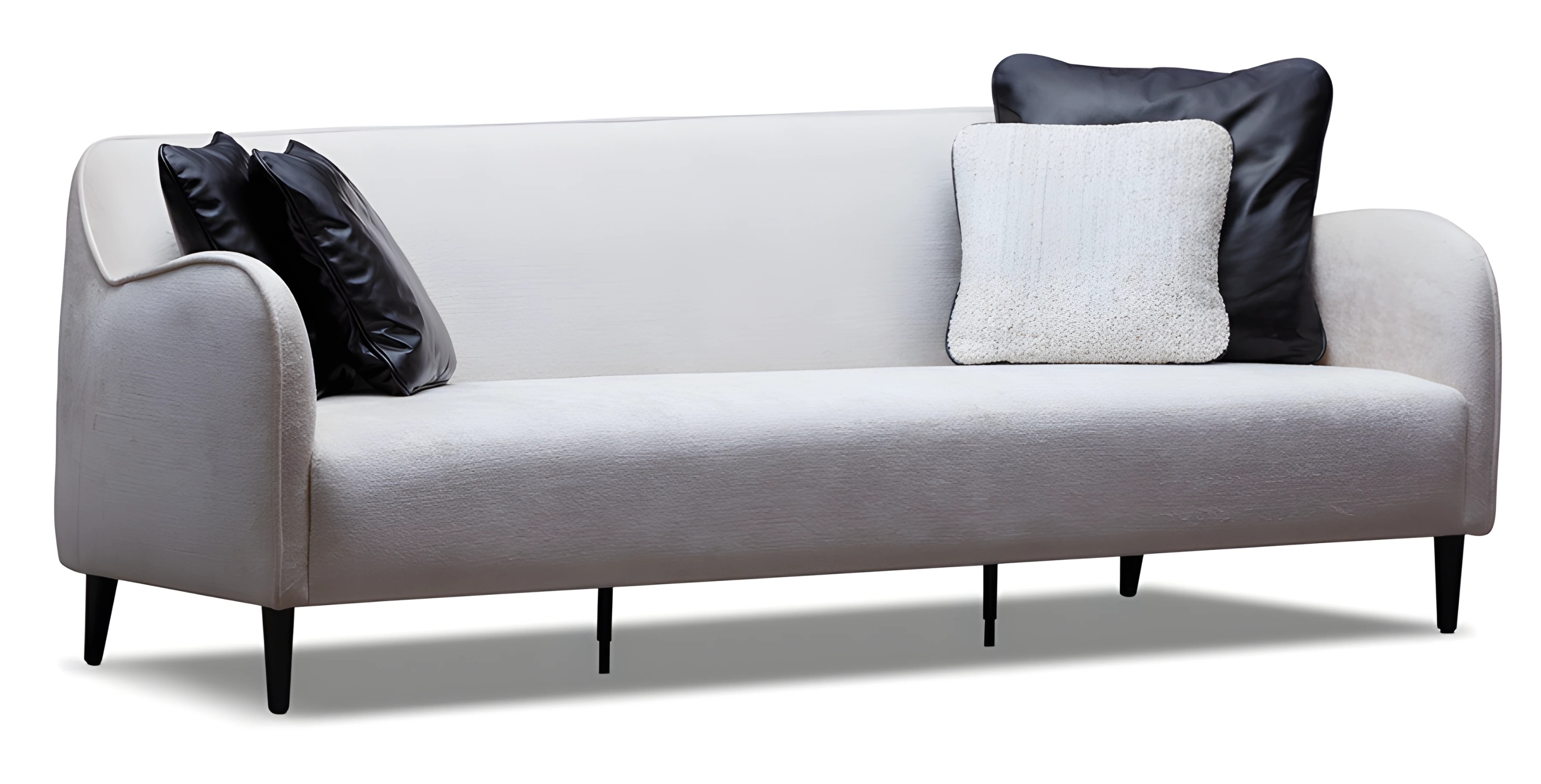 Elegantes weißes Stoffsofa für Wohnzimmer im modernen Stil