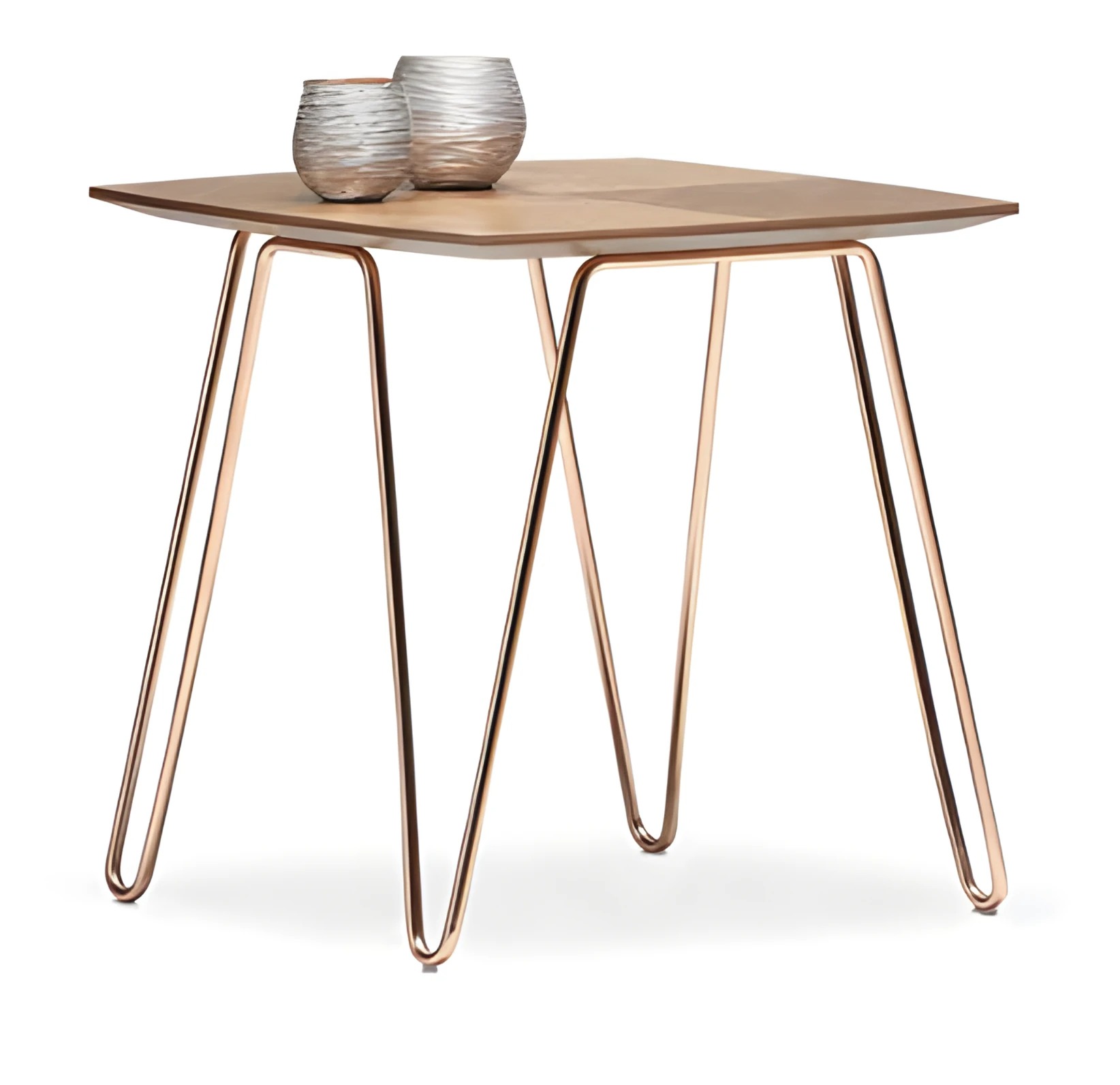 Beistelltisch aus Metall in Braun modern eleganter Wohnstil