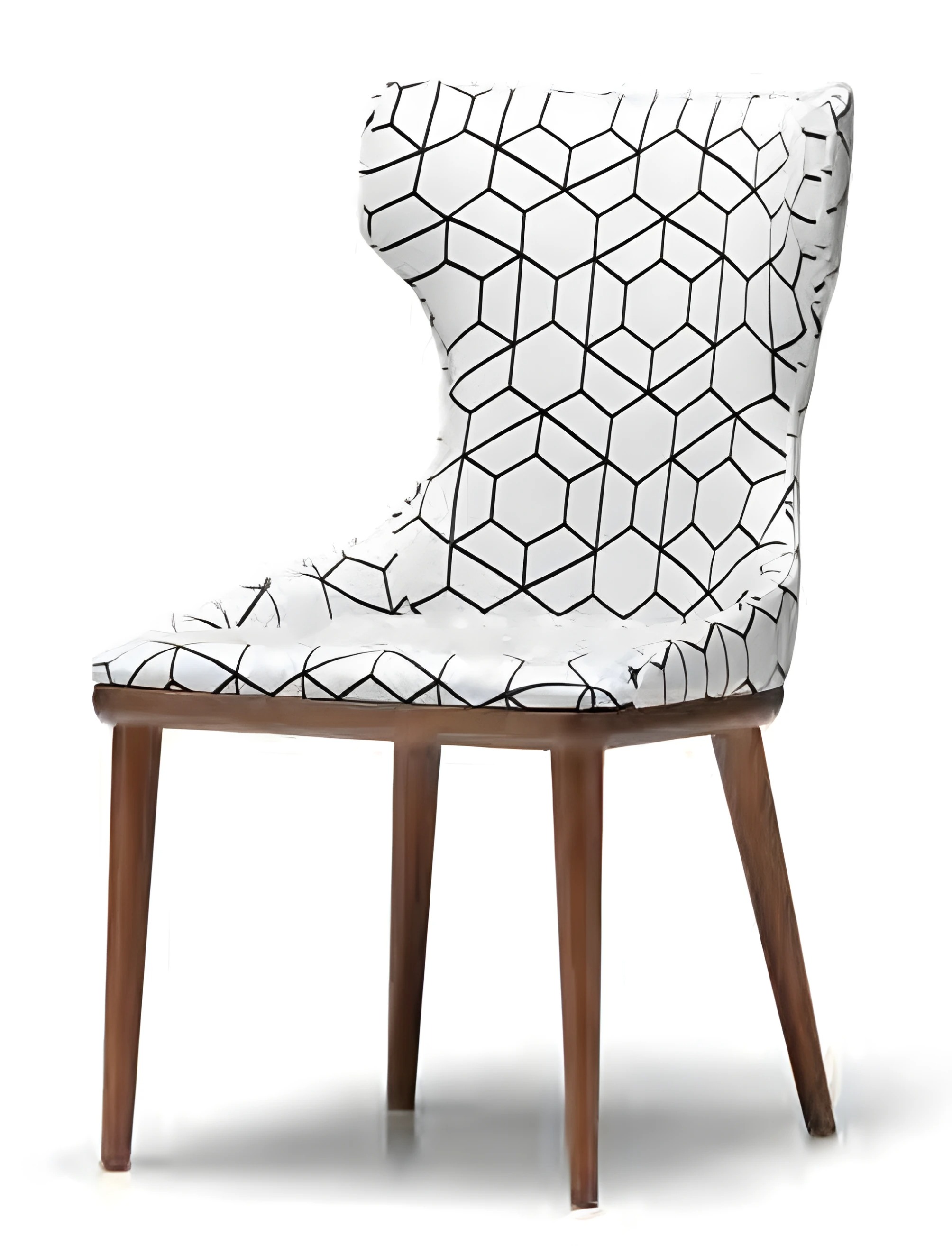 Weiße Holzstuhl modern elegant für Esszimmer, Büro oder Wohnzimmer