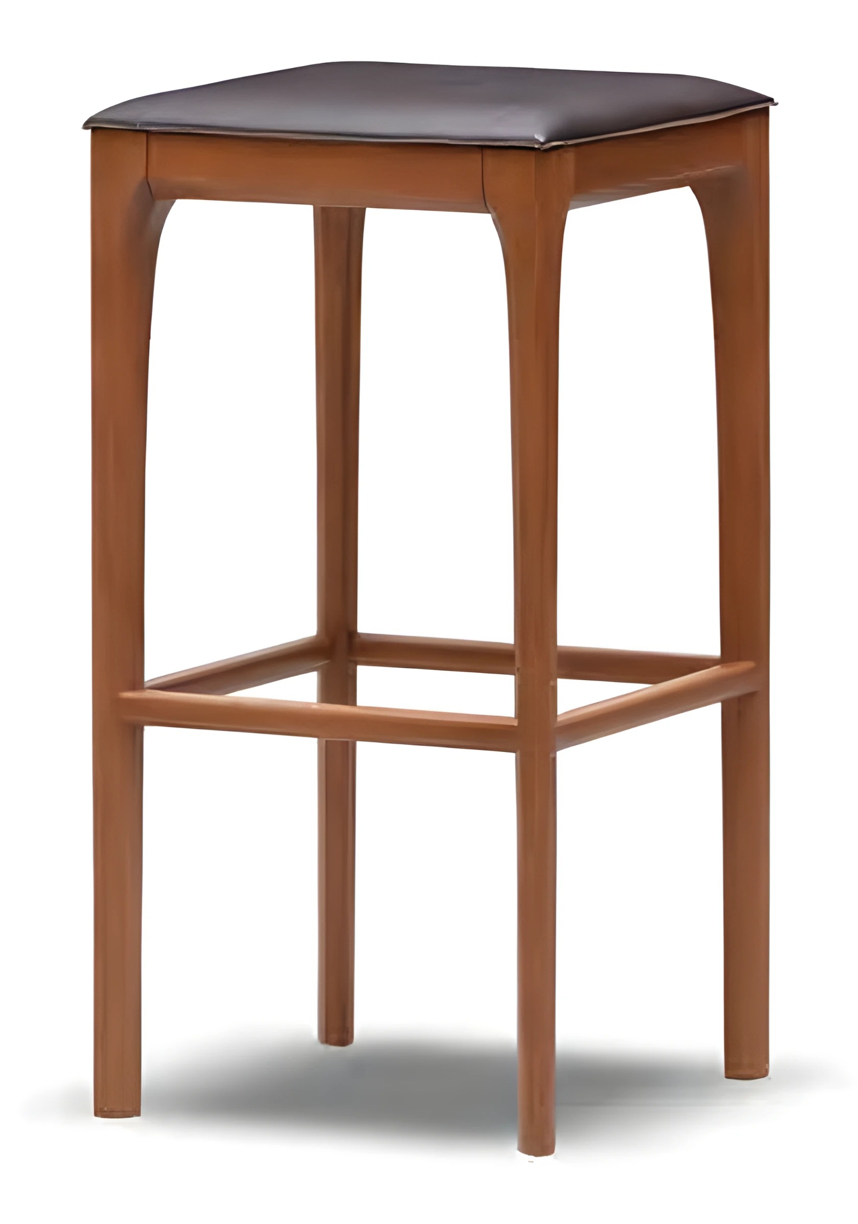 Brauner Holzstuhl im eleganten Design für Zuhause