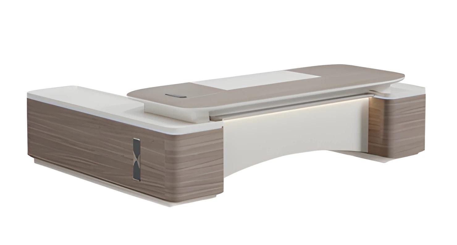 Eckschreibtisch Büro Möbel Tisch Chef modern Holz Arbeitszimmer