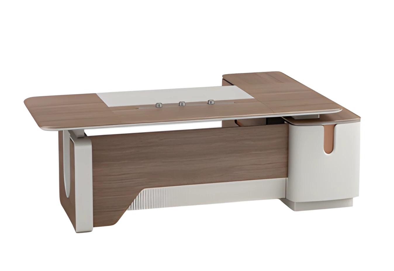 Büro modern Holz Arbeitszimmer futuristisch Office Eckschreibtisch