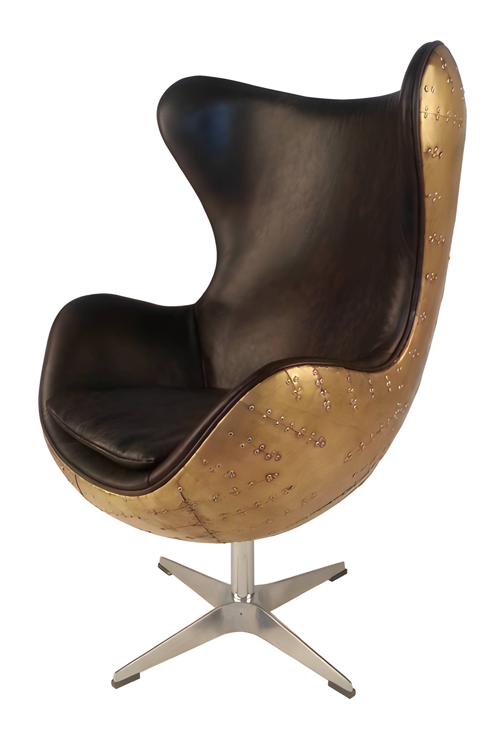 Drehstuhl Sessel – Vintage Lederlook gemütlich & elegant