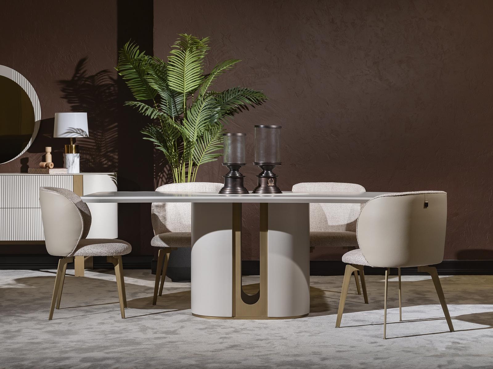 Esstisch Esstische Tische Tisch Design Beige Luxus Esszimmer Möbel Hochwertig