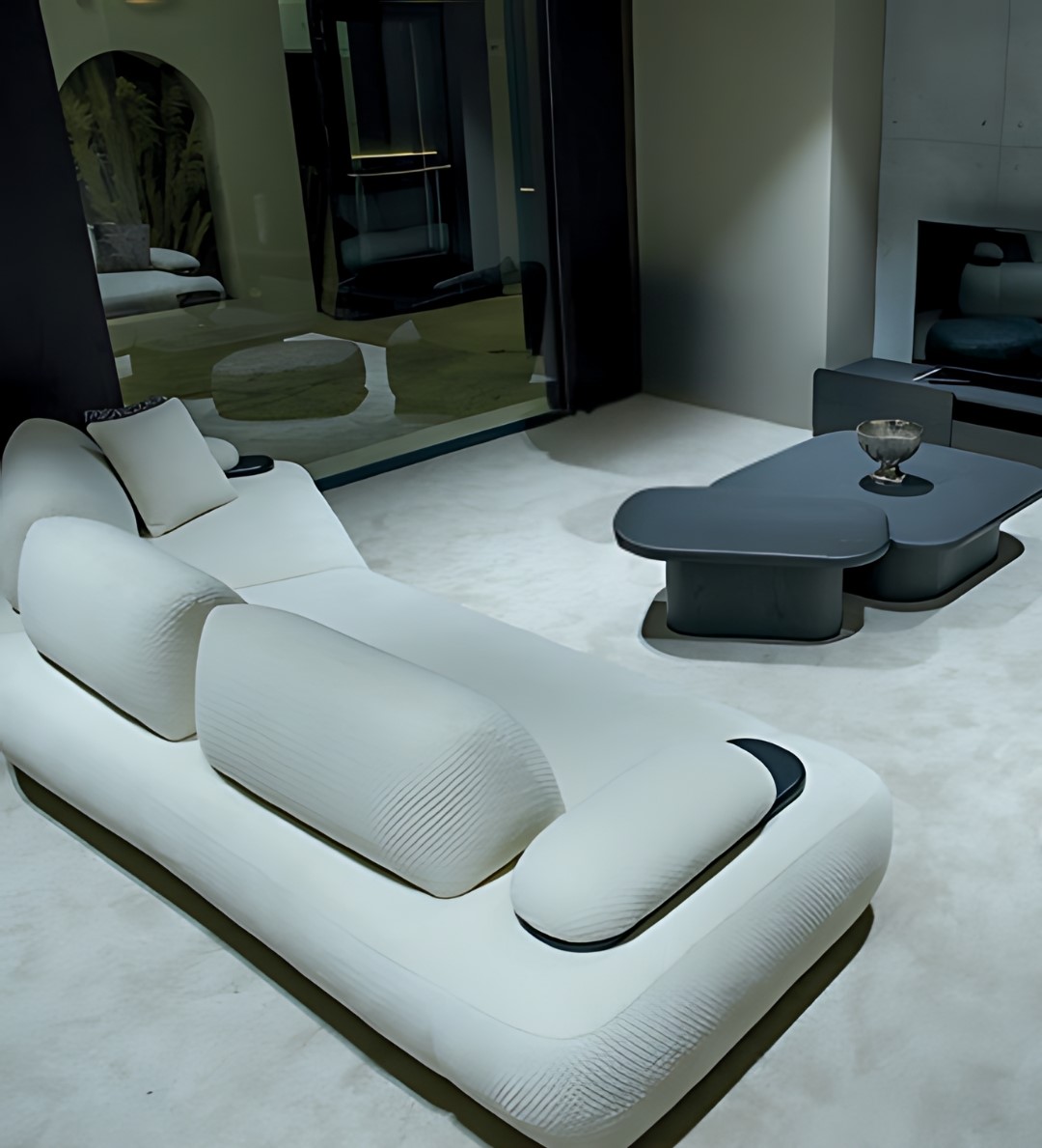 Stilvolles und minimalistisches Ecksofa für moderne Innenräume