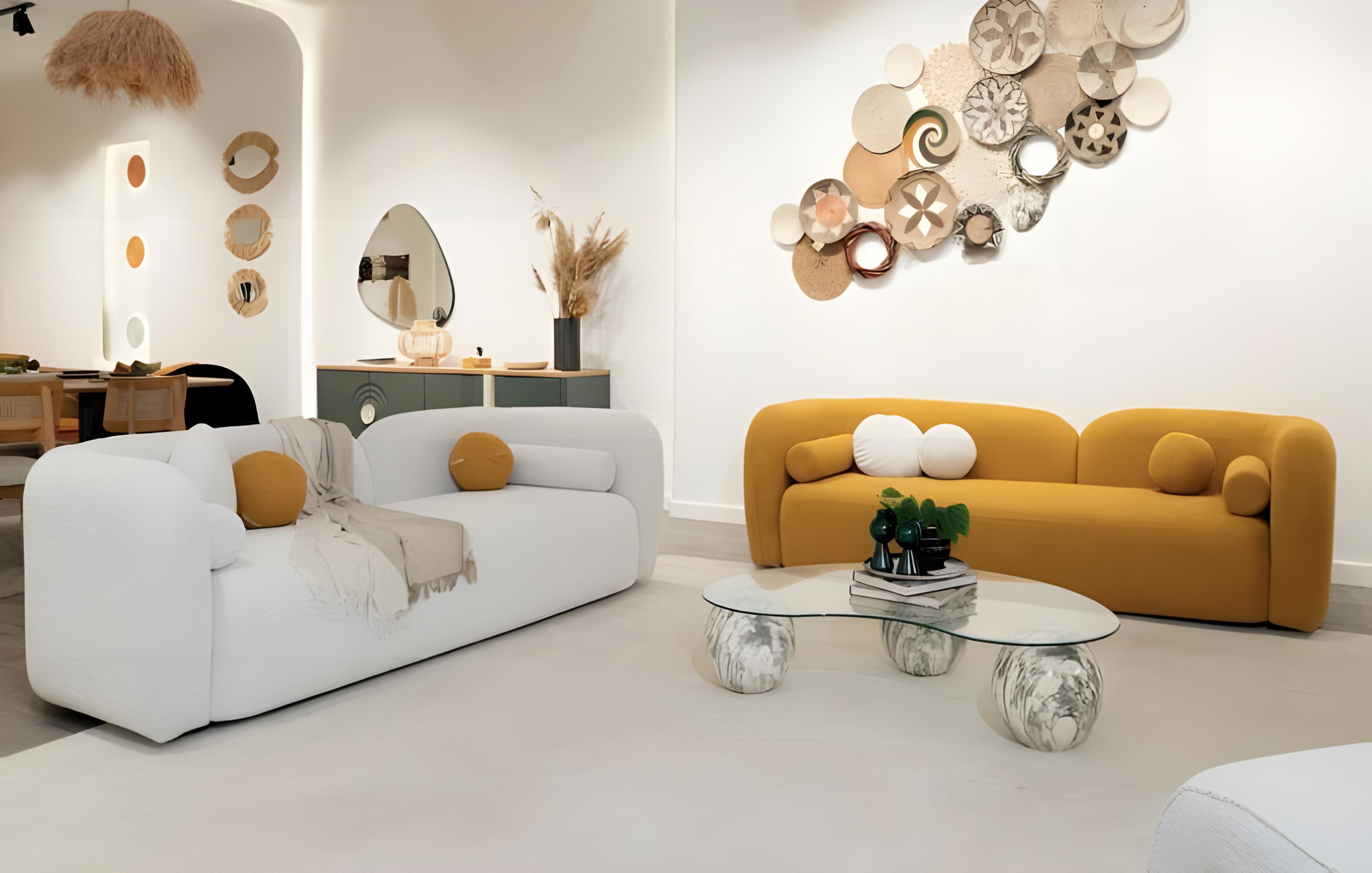 Wohnlandschaft Sofagarnitur Sofa Couch Set Modern Komfort Elegant