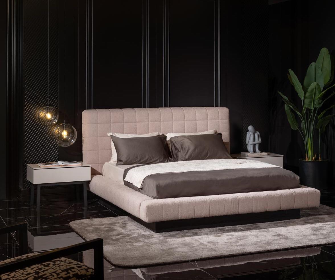 Schlafzimmer Set in Weiß/Beige aus Holz