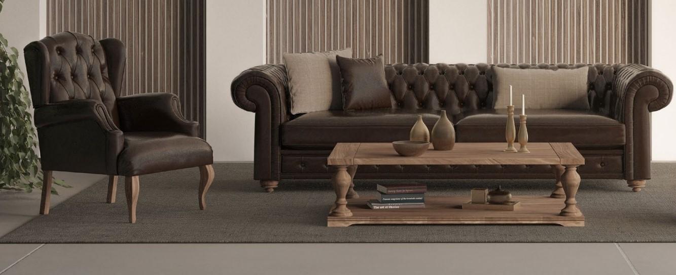 Sofa mit Sessel für das Wohnzimmer Moderne Gemütlichkeit ohne Übermaß