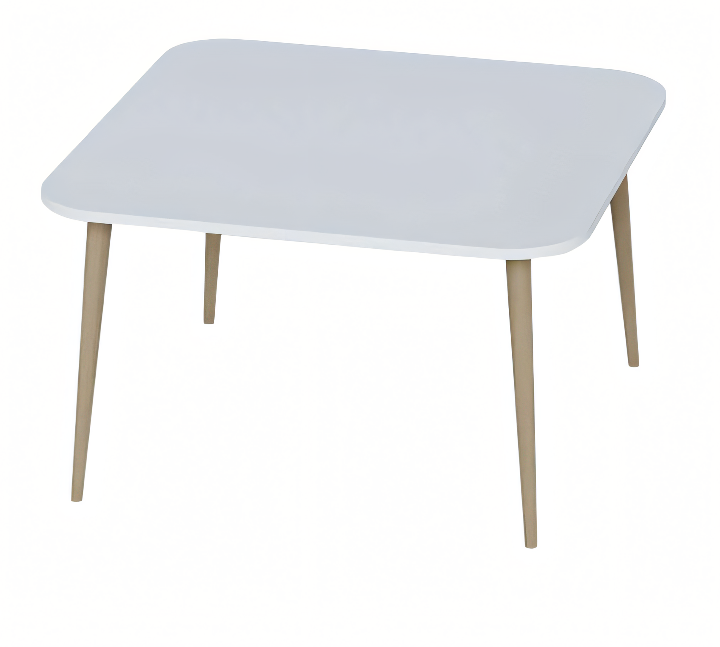 Eleganter weißer Couchtisch aus Holz im modernen Stil