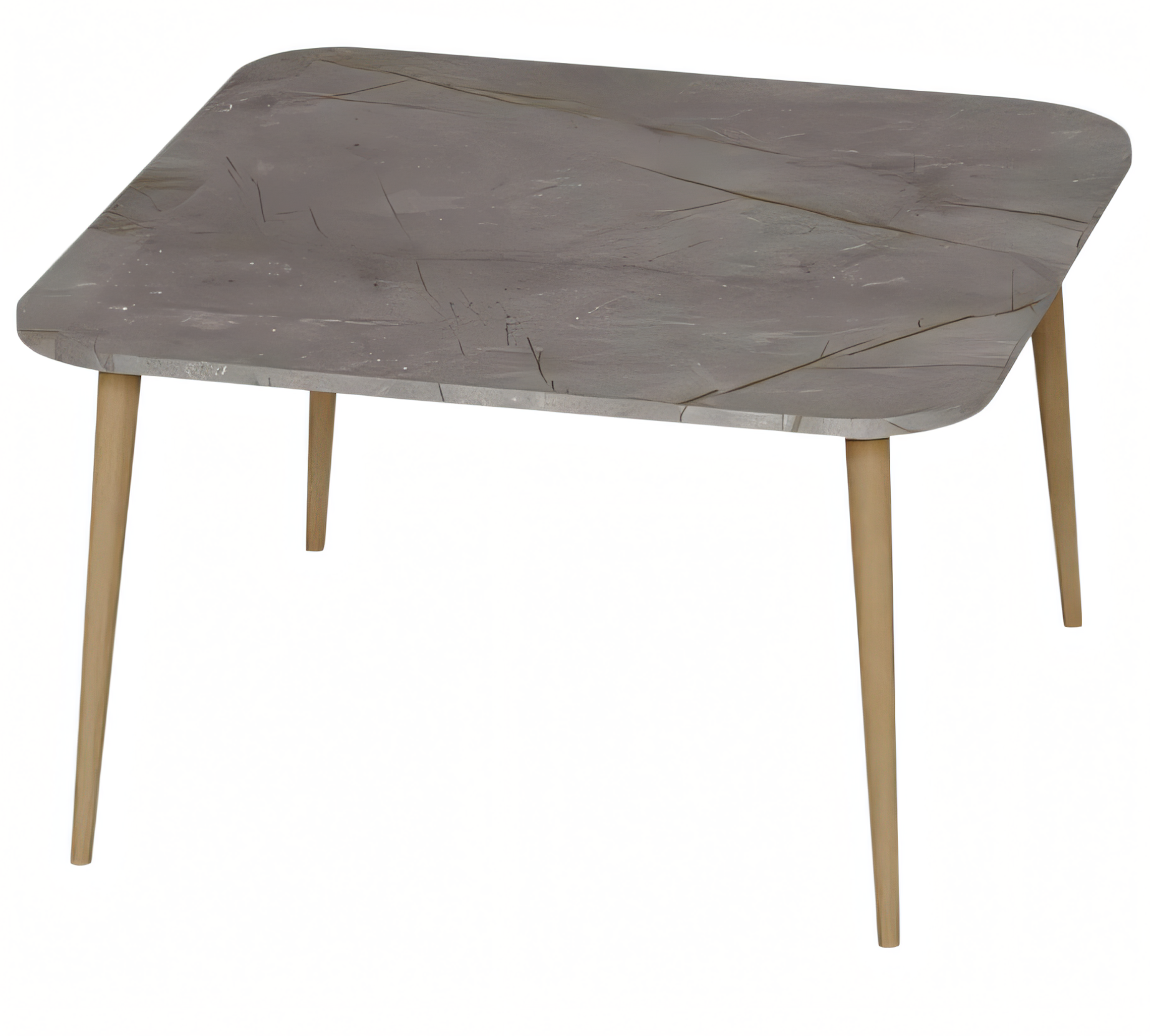 Moderner grauer Couchtisch aus Holz